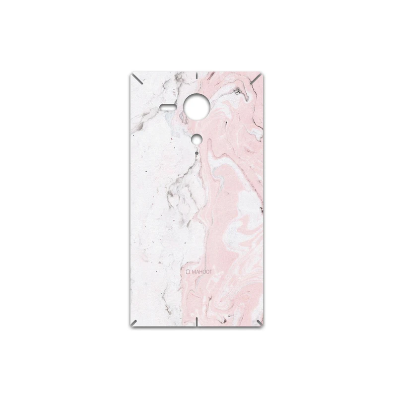 برچسب پوششی ماهوت مدل Blanco-Pink-Marble مناسب برای گوشی موبایل سونی Xperia SP