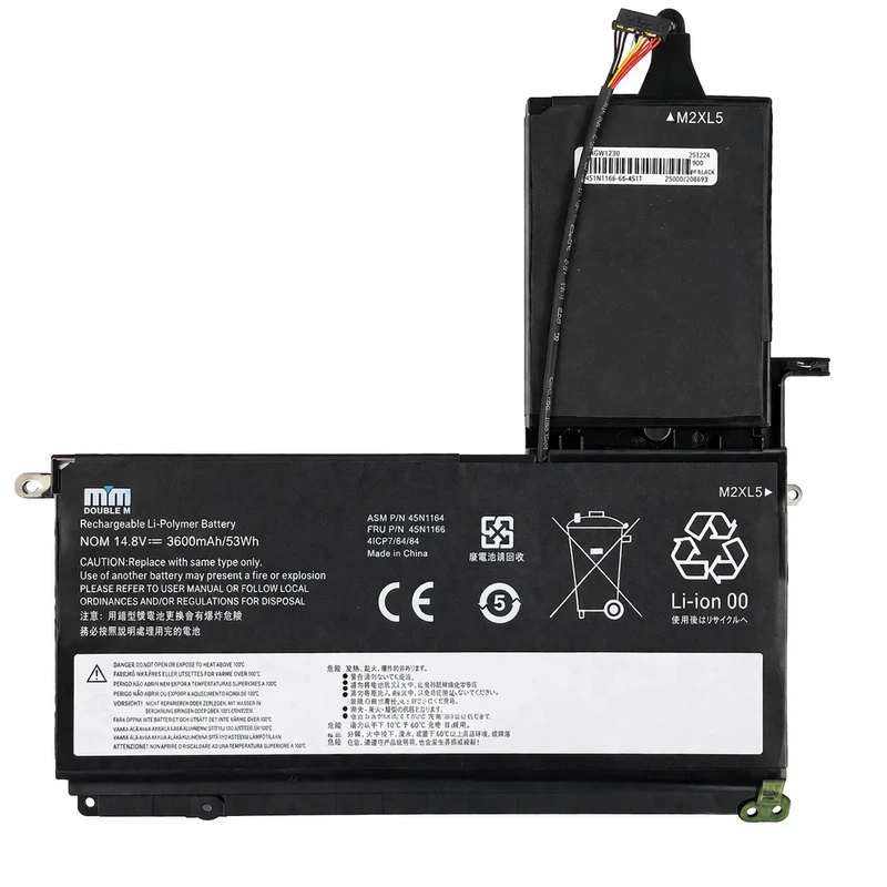 باتری لپ‌تاپ 6 سلولی دابل ام مدل 45N1166 مناسب برای لپ تاپ ThinkPad S530