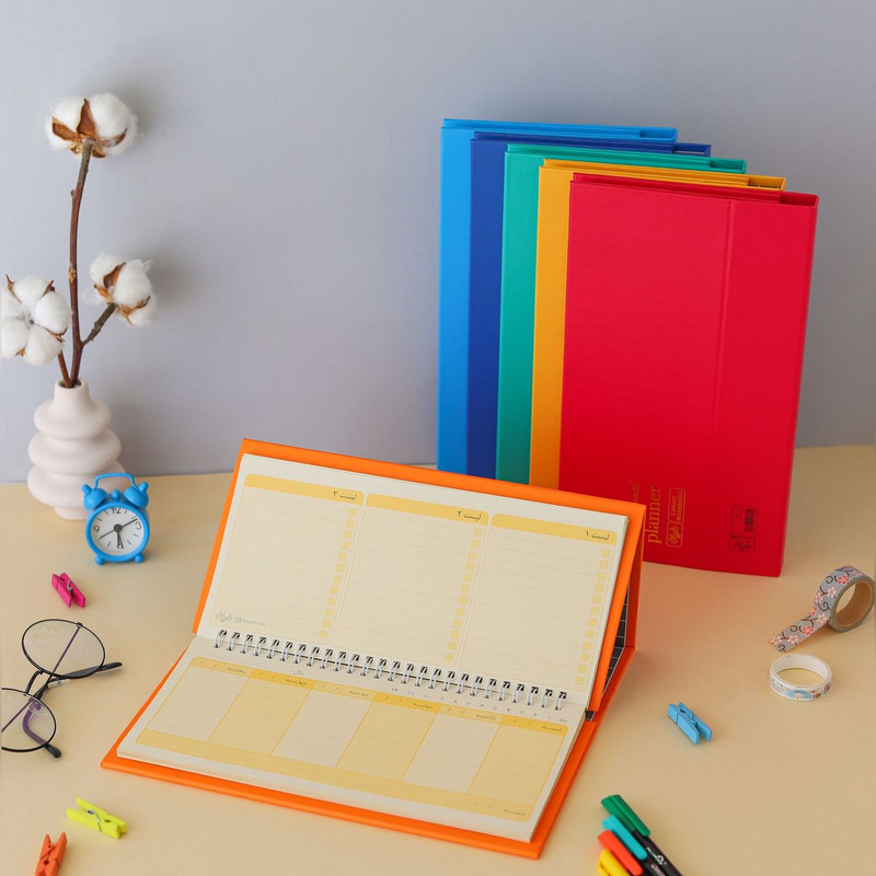 دفتر برنامه ریزی 80 برگ دایان مدل پلنر رومیزی طرح پاستلی