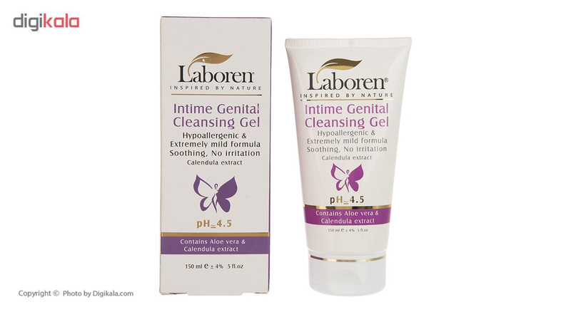 ژل بهداشتی بانوان لابورن مدل Aloe Vera And Calendula Extract حجم 150 میلی‌لیتر