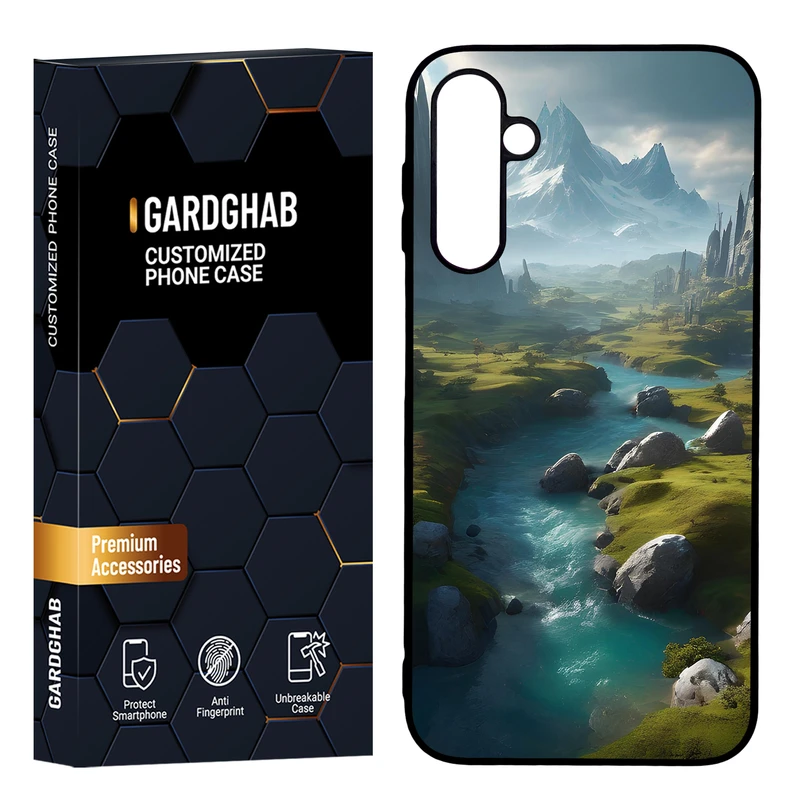   کاور گارد قاب مدل پشت گلس هنری مناسب برای گوشی موبایل سامسونگ Galaxy A24