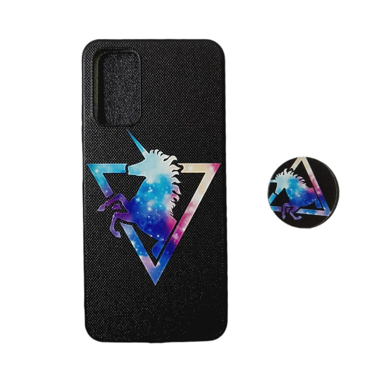 کاور طرح آبرنگی مدل a02s مناسب برای گوشی موبایل سامسونگ Galaxy A02S / M02S به همراه پاپ سوکت