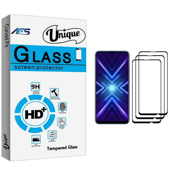 محافظ صفحه نمایش ای اف اس مدل Unique Glass مناسب برای گوشی موبایل آنر 9X بسته سه عددی
