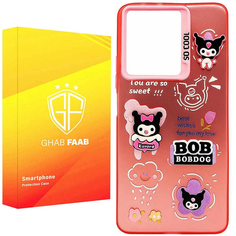 کاور قاب فاب مدل سوکول برجسته طرح دخترانه مناسب برای گوشی موبایل شیائومی Redmi Note 13 Pro 4G / Poco M6 Pro 4G