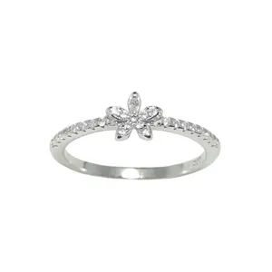 انگشتر نقره زنانه مدل فلاور  کد 10064