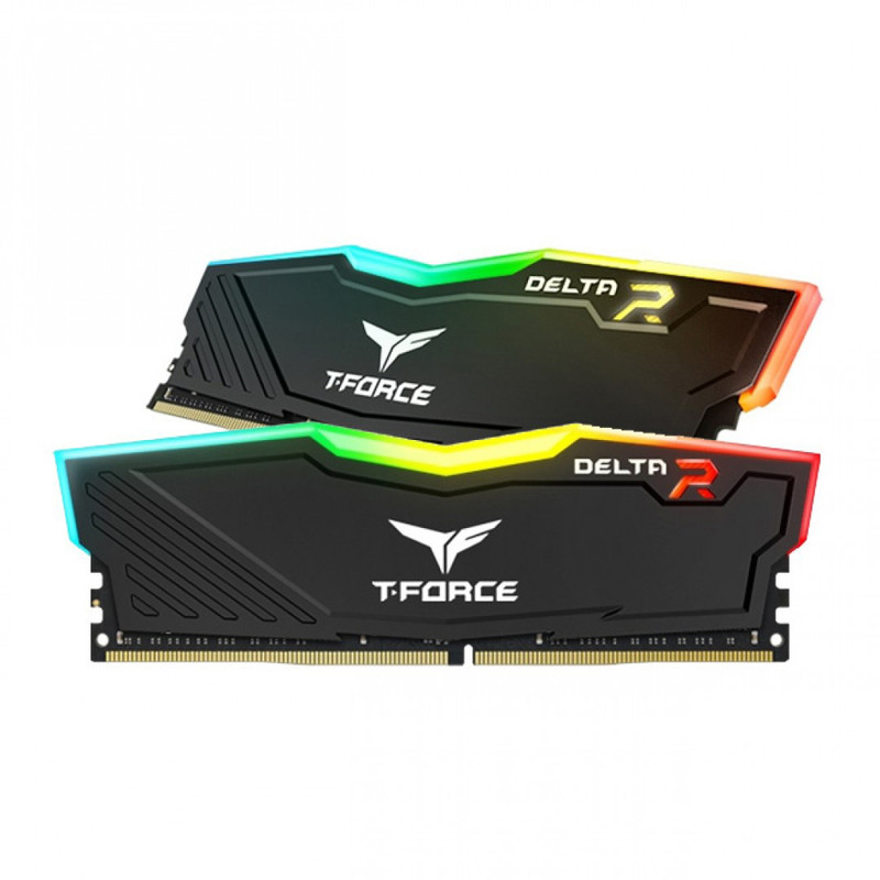 رم کامپیوتر DDR4 دو کاناله 3200 مگاهرتز CL16 تیم گروپ مدل T-Force Delta RGB ظرفیت 64 گیگابایت