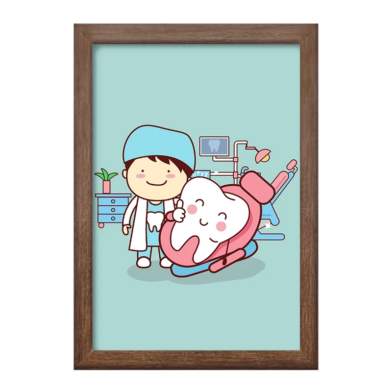 تابلو خندالو طرح دندان و دندان پزشکی کودکانه کد 36742