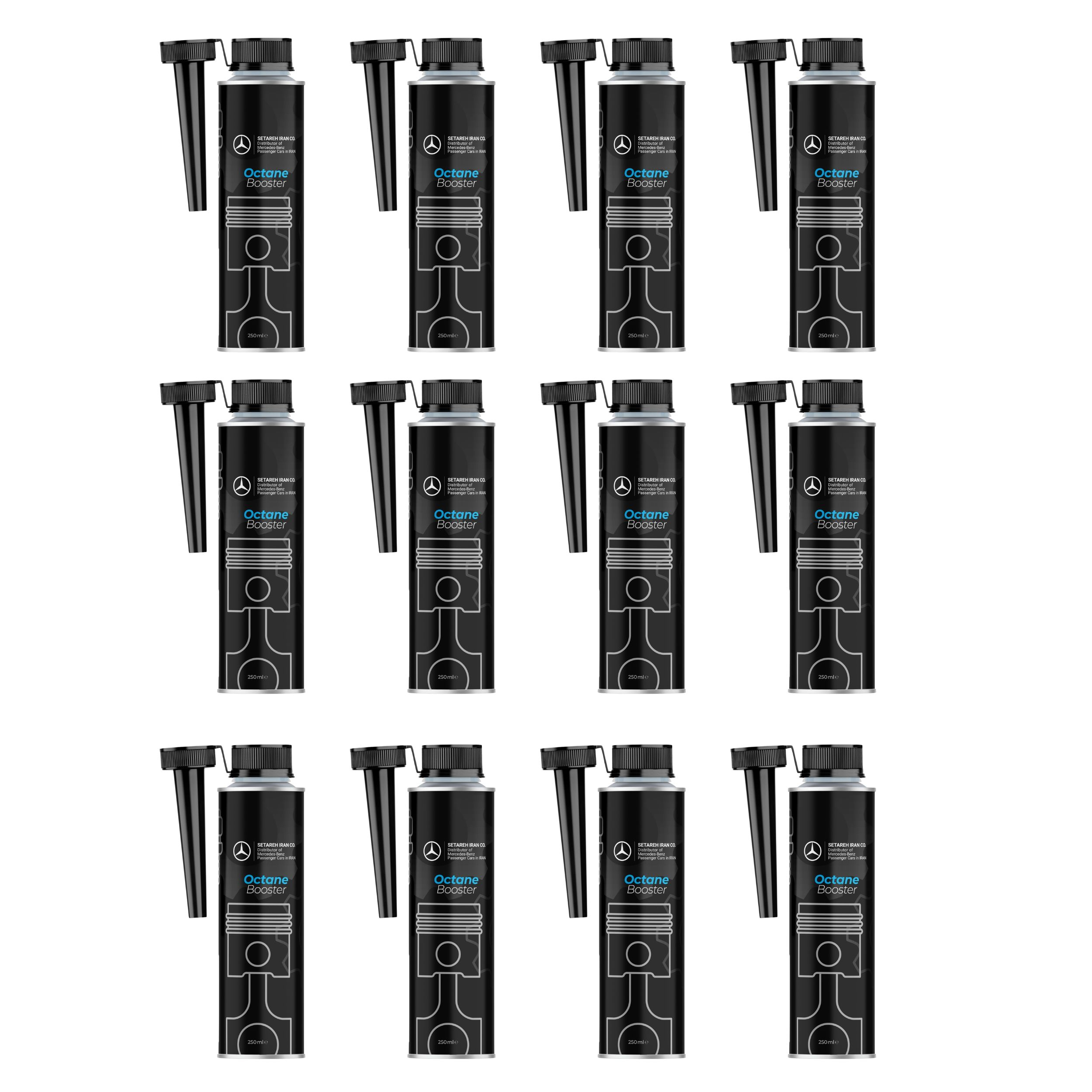 مکمل سوخت خودروهای بنزینی مرسدس بنز مدل MB-OC100BV حجم 250 میلی لیتر بسته ۱۲ عددی