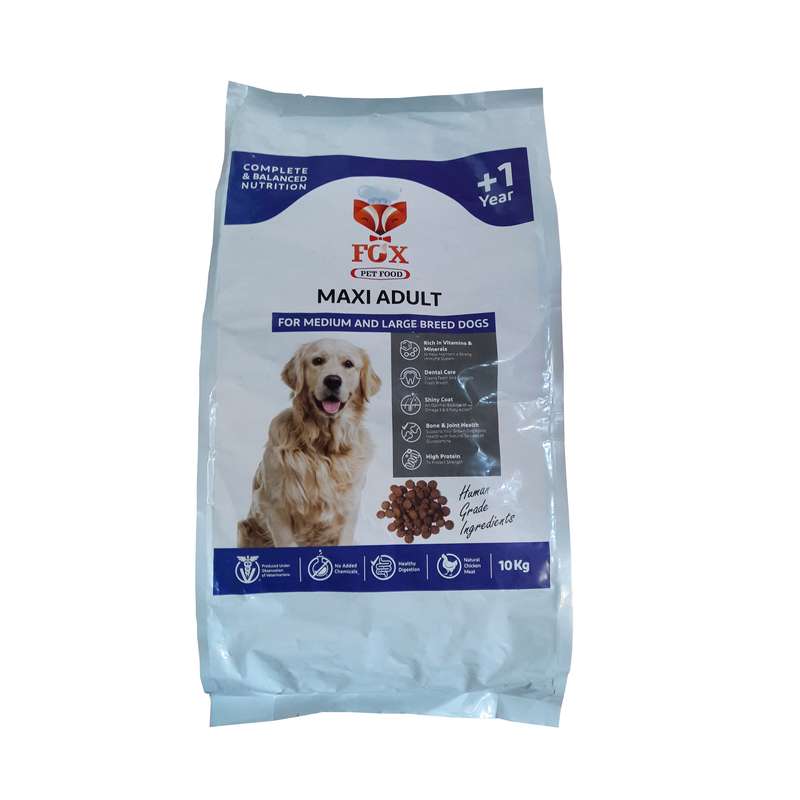 غذای خشک سگ فاکس پت فود مدل MAXI ADULT وزن 10 کیلوگرم