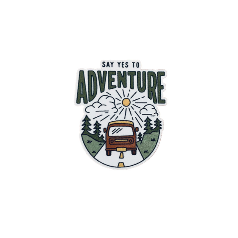 استیکر لپتاپ طرح say yes to adventure کد 0162