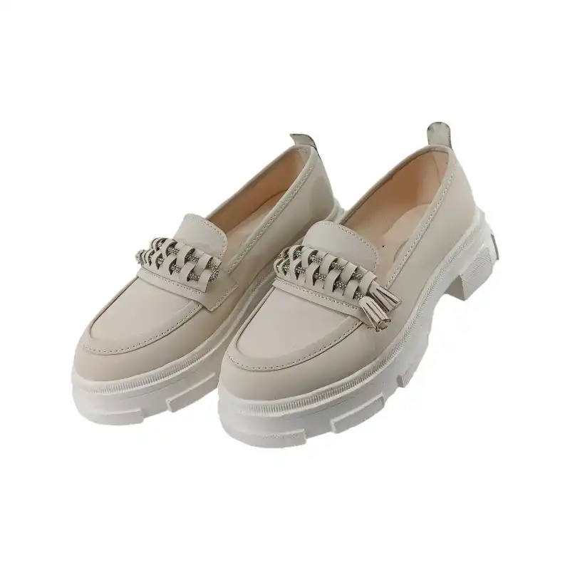 کفش زنانه مدل نگین زیره تانکی رنگ کرم