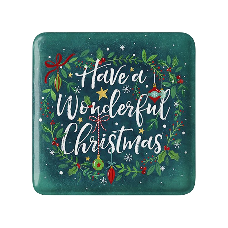 مگنت خندالو طرح کریسمس Christmas مدل مربعی کد 22178