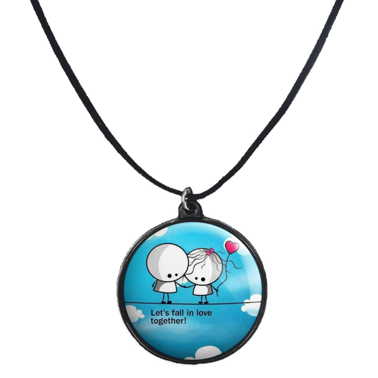 گردنبند پرمانه طرح عاشقانه کد pmb.5457 مدل دو طرفه