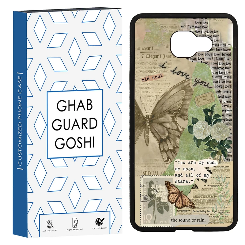 کاور قاب گارد گوشی طرح پروانه کد TPU-162 مناسب برای گوشی موبایل سامسونگ Galaxy A7 2016 / A710