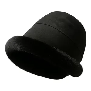 کلاه باکت زنانه مدل دور خز zh299