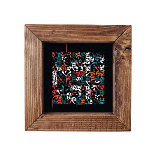 تابلو کاشی گلاک طرح تایپوگرافی کد FT8