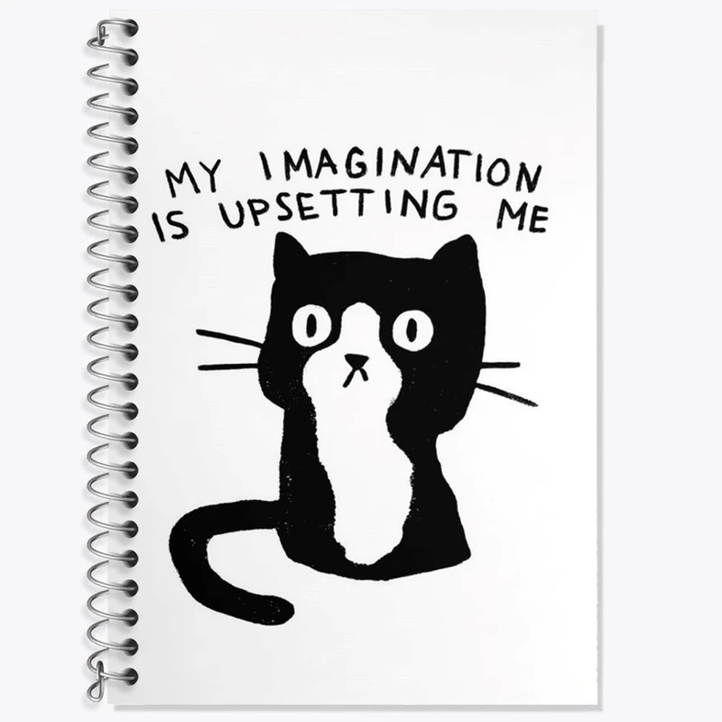 دفتر زبان 50 برگ خندالو مدل سه خط طرح گربه خلاق کد 29316