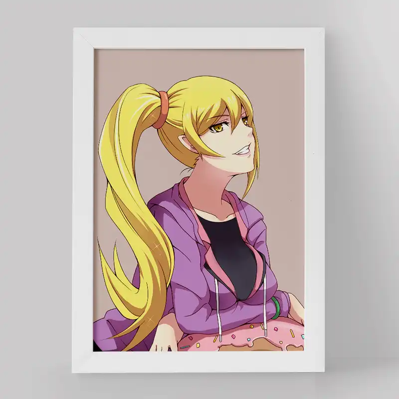 تابلو خندالو مدل شینوبو اوشینو انیمه مونوگاتاری کد 16216