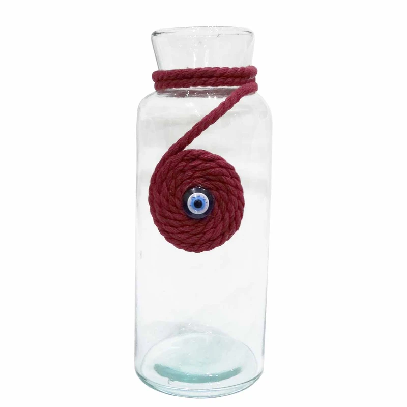 گلدان شیشه ای مدل اسموتی چشم و نظر کد 14