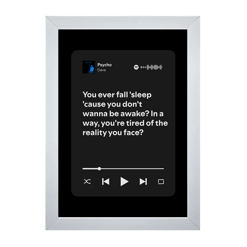 تابلو موزیکال مدل متن دار طرح Psycho by Dave