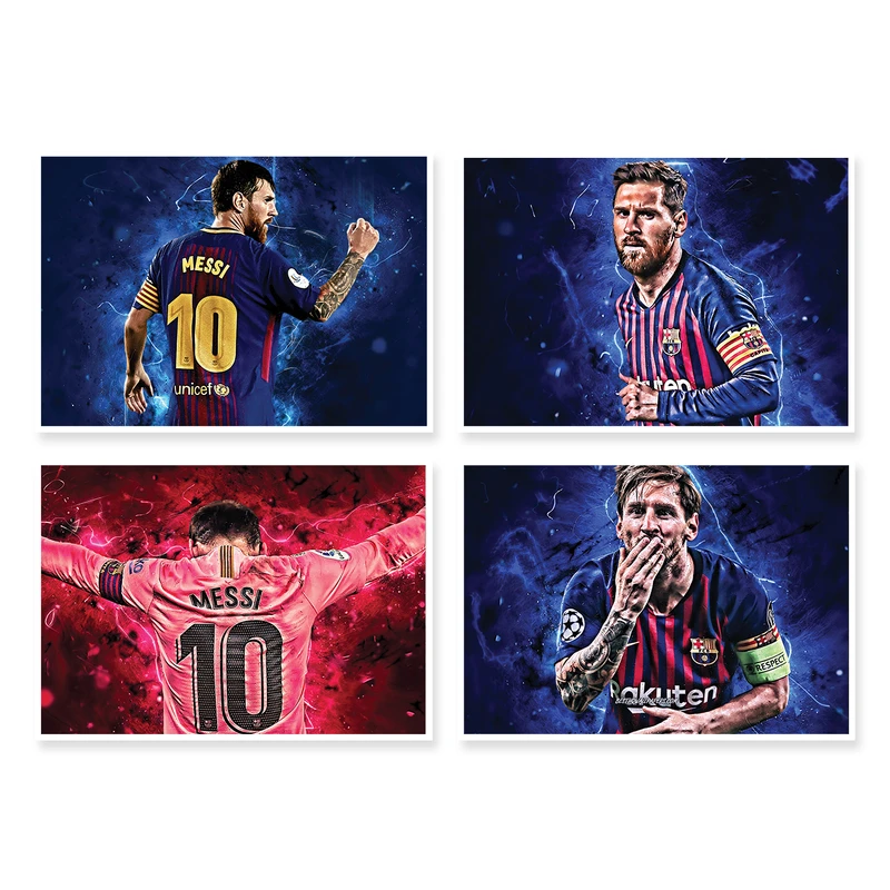 پوستر طرح Messi کد A-1732 مجموعه 4 عددی