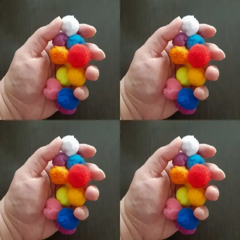 ملزومات عروسک سازی مدل توپک رنگی بسته 500 عددی