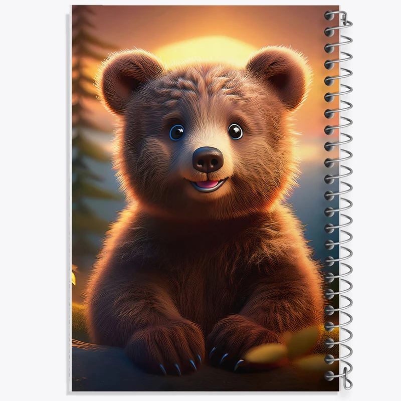 دفتر مشق 100 برگ خندالو طرح خرس کیوت کد N3888