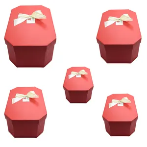 جعبه هدیه مدل هشت ضلعی کد 1192 مجموعه 5 عددی