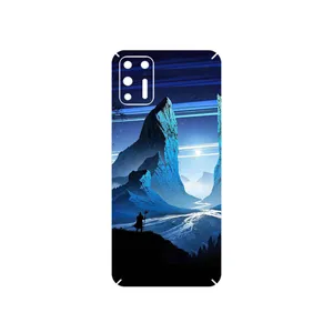 MAHOOT Blue Mountains Digital Art Cover Sticker for Motorola Moto G9 Plus