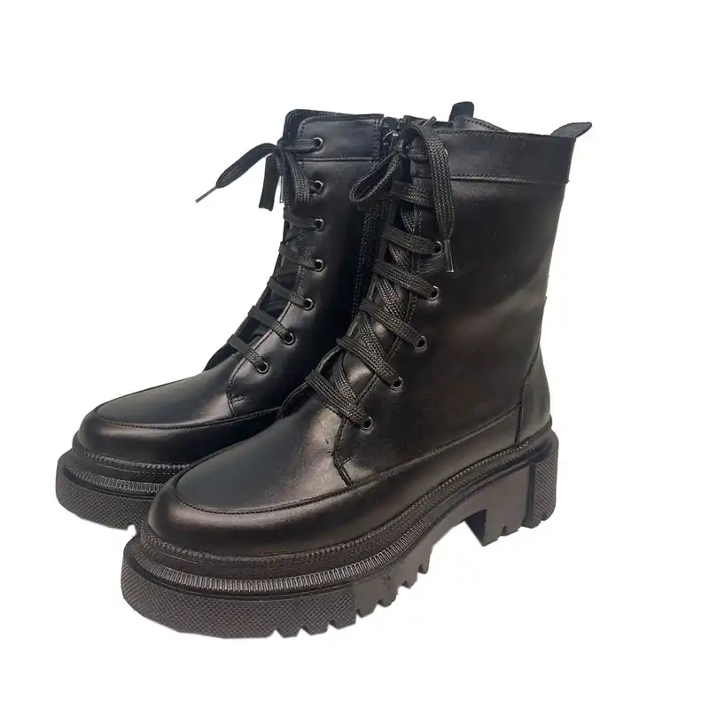 نیم بوت زنانه سرزمین چرم کد 145292 رنگ مشکی