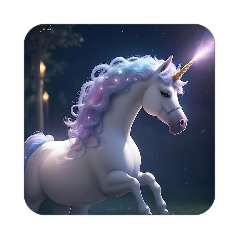 زیر لیوانی کاکتی طرح اسب تک شاخ و یونیکورن مدل mp32596