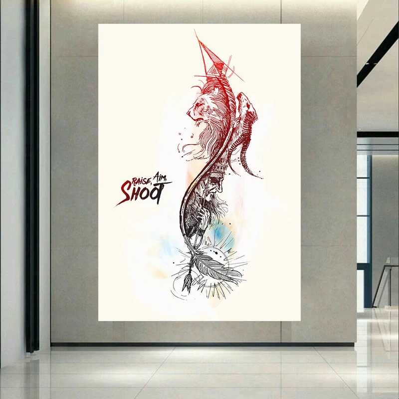 پوستر طرح مخمل کماندار مدل تیراندازی کد AR305108