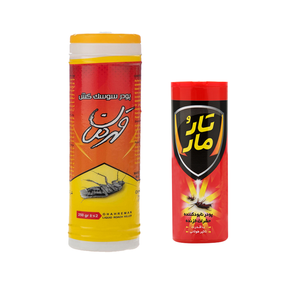 پودر سوسک کش و حشره کش مدل Ghahreman.250-taomar.100 مجموعه 2 عددی