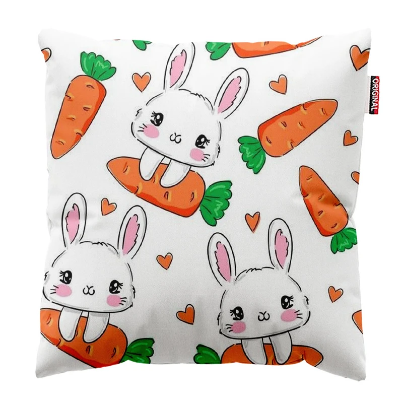 کوسن پاد آفرین طرح خرگوشی کد 2304 سایز 30*30 سانتی متر