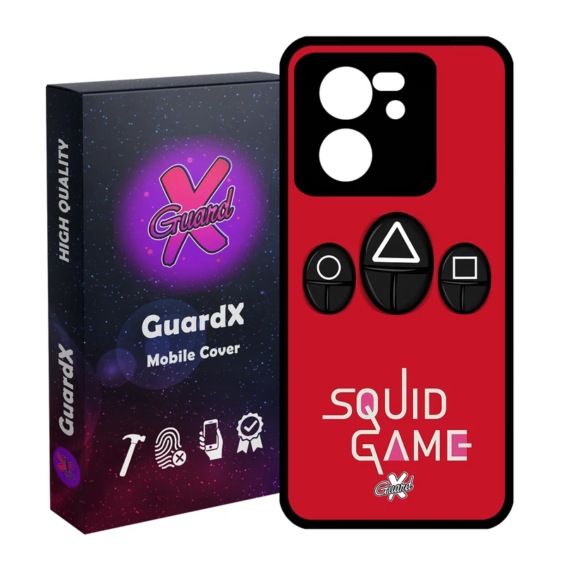 کاور گارد ایکس طرح Squid Game مدل Glass10401 مناسب برای گوشی موبایل شیائومی 13T/13T Pro/Redmi K60 Ultra