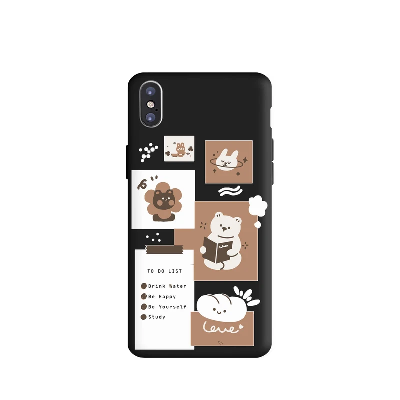 کاور طرح روزمرگی خرس کد f3828 مناسب برای گوشی موبایل اپل iphone X / XS