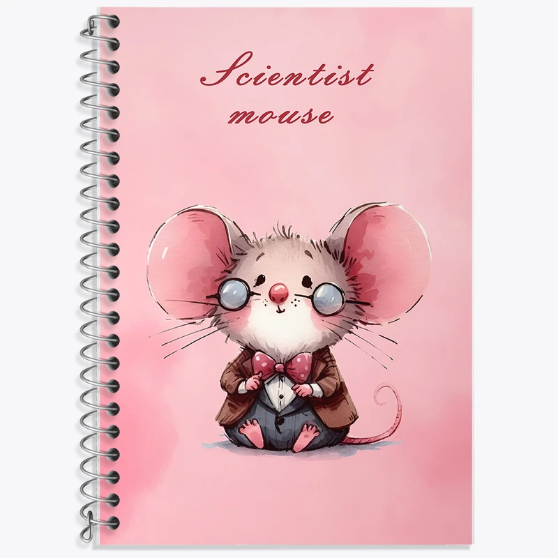 دفتر زبان 50 برگ خندالو مدل سه خط طرح موش بامزه کد F5837