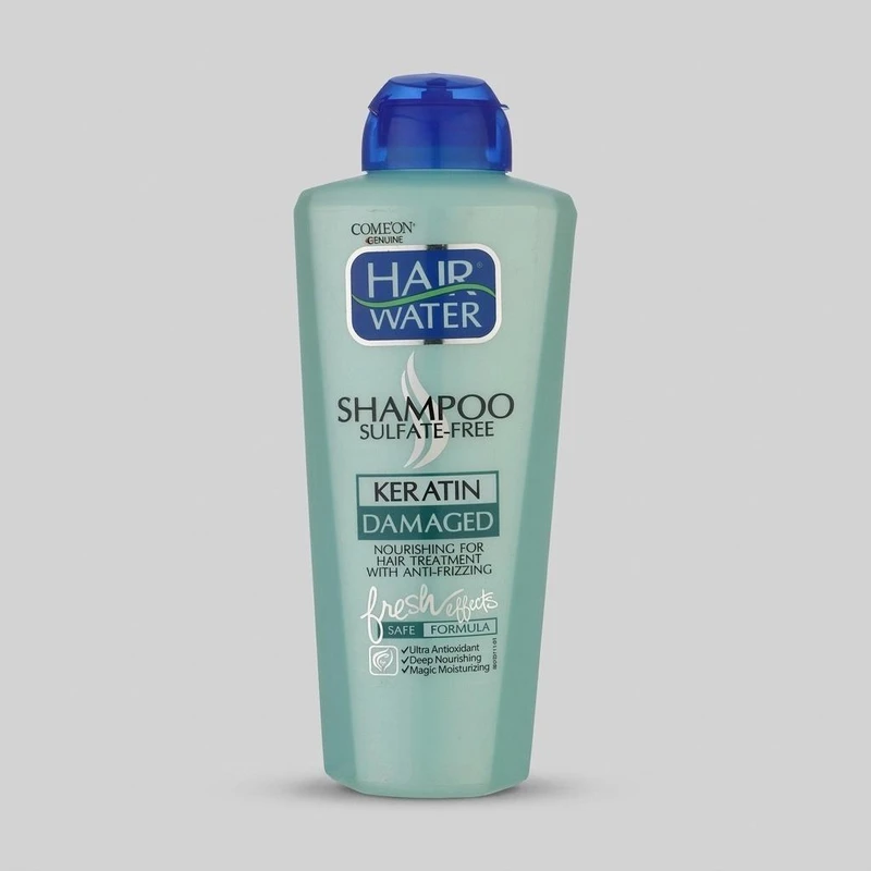 شامپو مو آسیب دیده کامان مدل Keratin حجم 400 میلی‌لیتر، بدون سولفات، تقویت‌کننده و مناسب موهای خشک و آسیب دیده