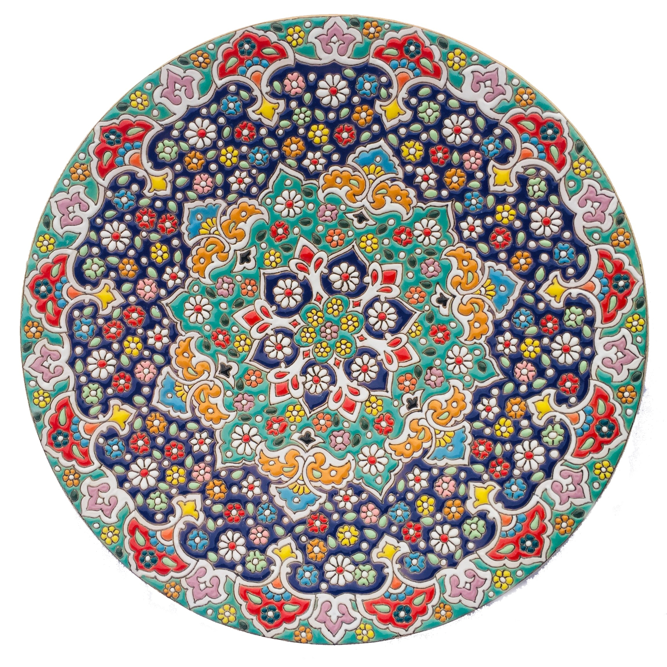 بشقاب میناکاری سفال کد ZMN25006