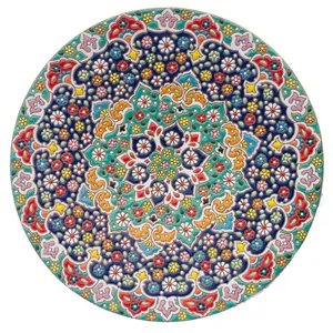 بشقاب میناکاری سفال کد ZMN25006