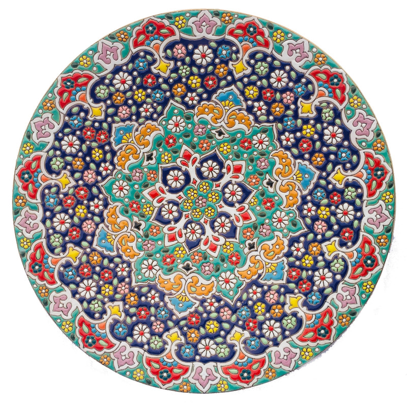 بشقاب میناکاری سفال کد ZMN25006