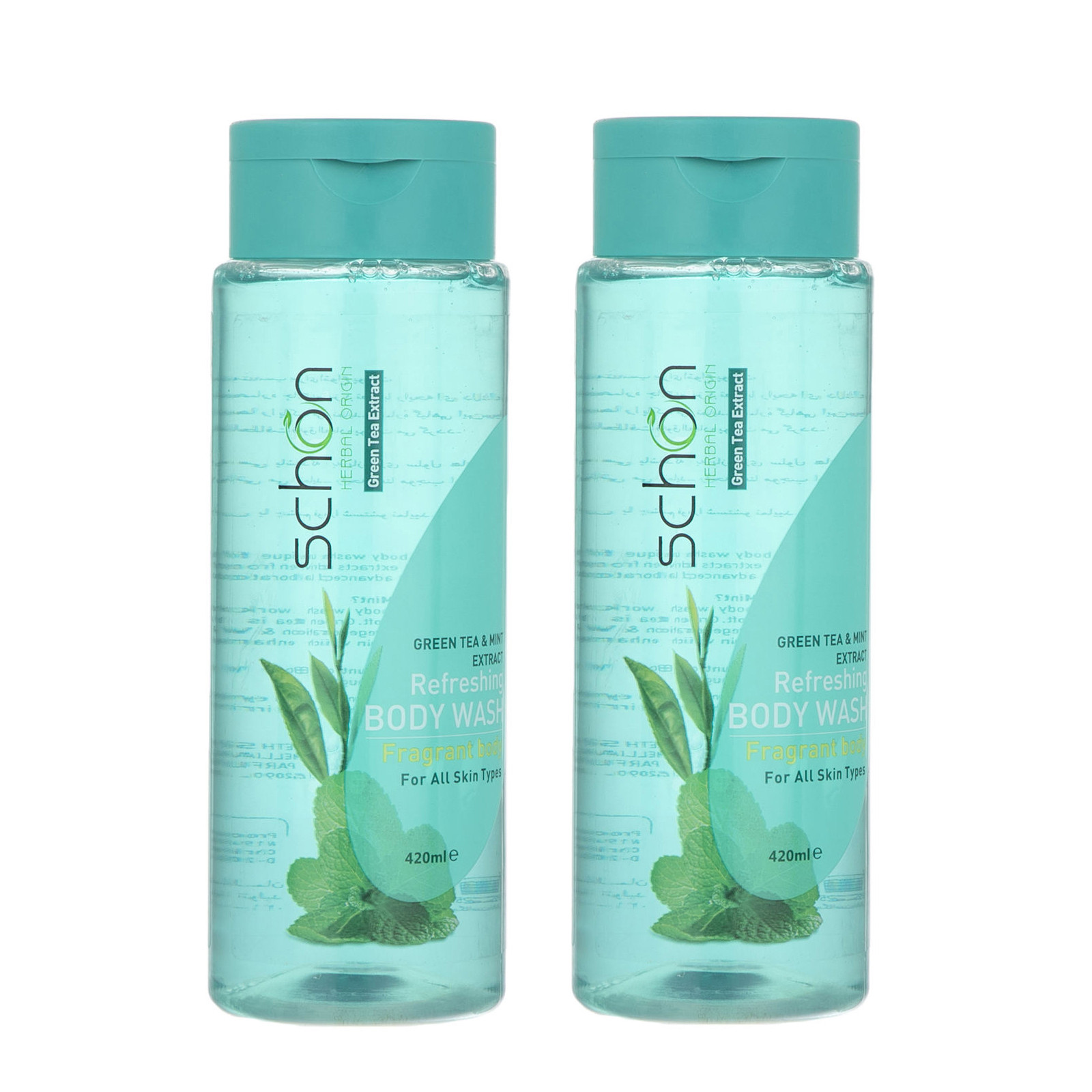 شامپو بدن شون مدل Green Tea And Mint حجم 420 میلی لیتر مجموعه 2 عددی شامپو بدن شون مدل Green Tea And Mint حجم 420 میلی لیتر مجموعه 2 عددی