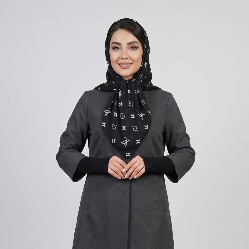 دستمال سر و گردن زنانه مدل مینی نخی طرح جدید کد ana-2507