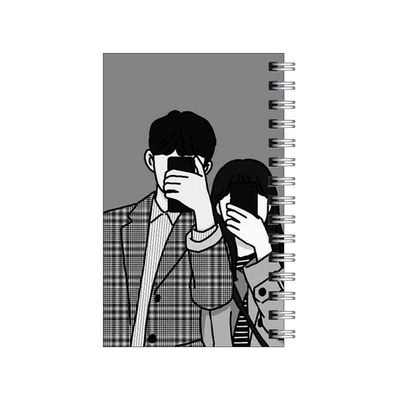 دفترچه یادداشت مدل to do list طرح سلفی دختر و پسر کره ای کد 1073569