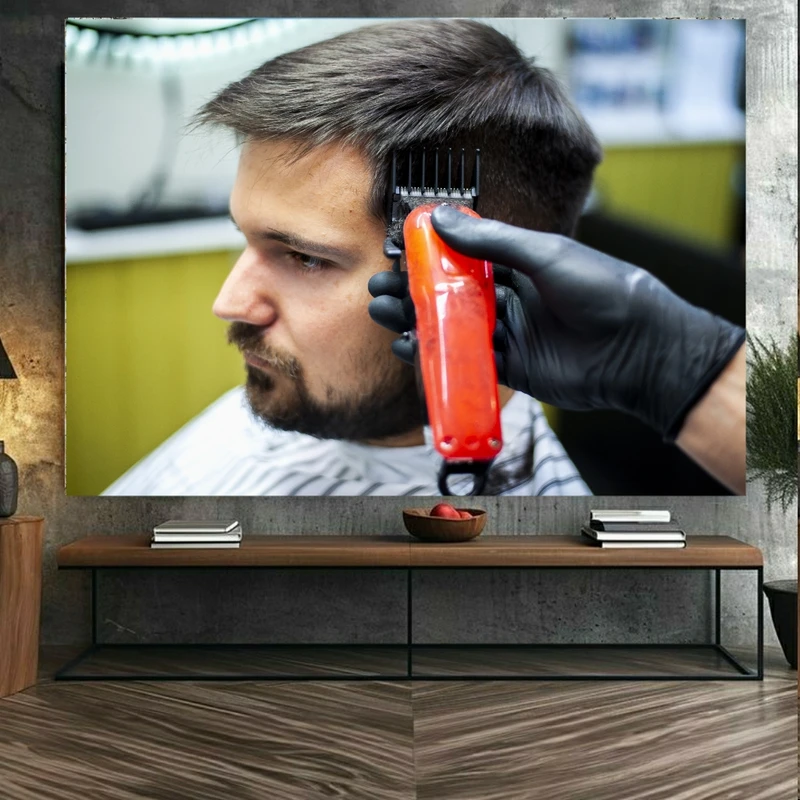 تابلو بوم طرح مخمل کوتاهی مو مدل ماشین اصلاح کد BK23374