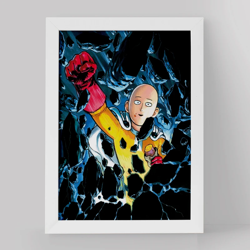 تابلو خندالو مدل سایتاما انیمه مرد تک مشتی One Punch Man کد 10528