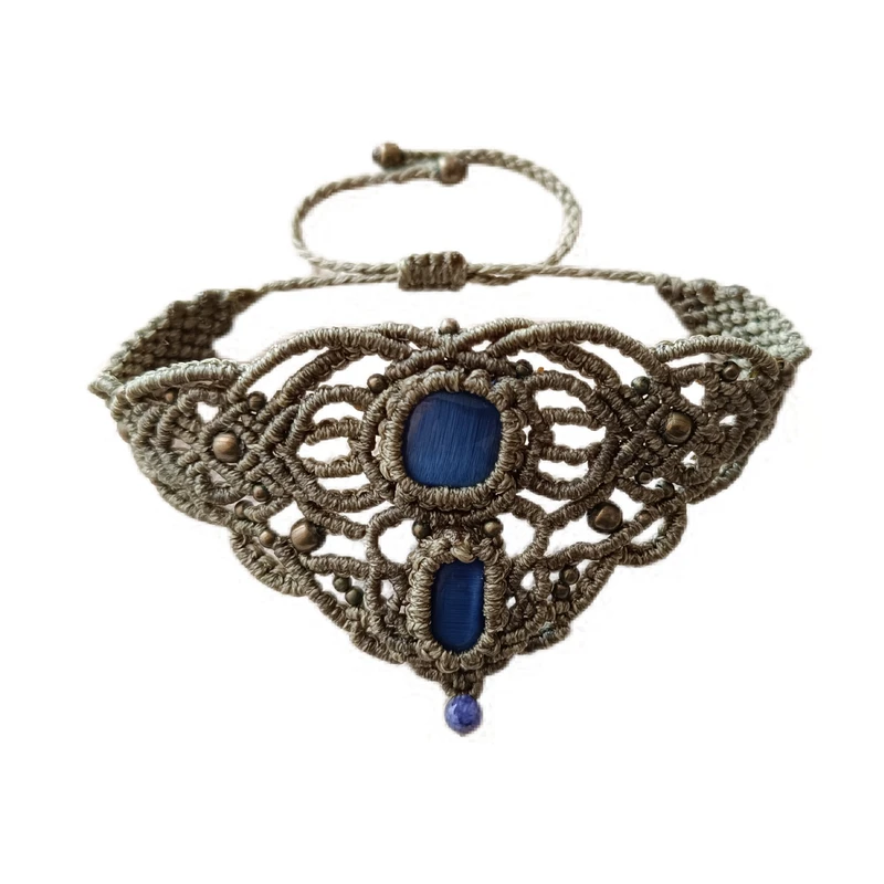 دستبند بافت مدل میکرو مکرومه