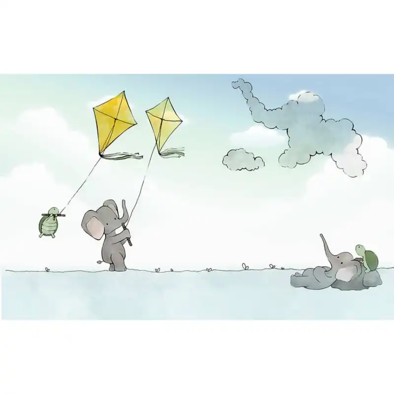 پوستر دیواری اتاق کودک طرح فیل کوچولو مدل drv1099