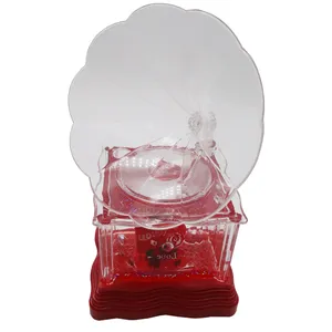 جعبه موزیکال طرح گرامافون مدل قلب کد Gr01