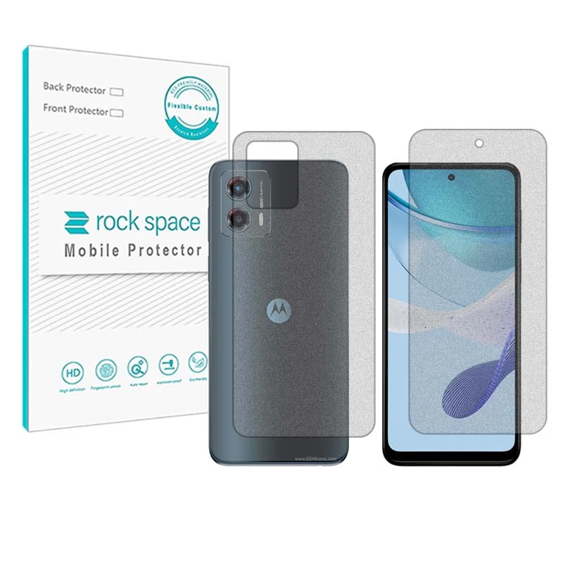 محافظ صفحه نمایش مات راک اسپیس مدل HyMTT  مناسب برای گوشی موبایل موتورولا G 2023 به همراه محافظ پشت